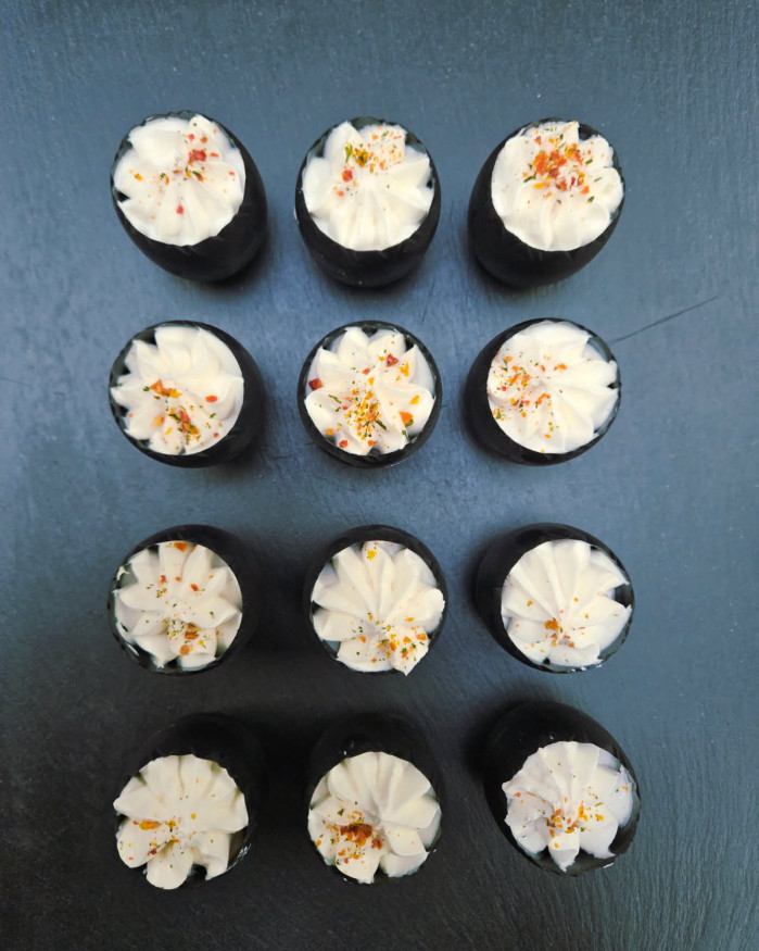 Plateau Oeuf de Noël au saumon & truffes