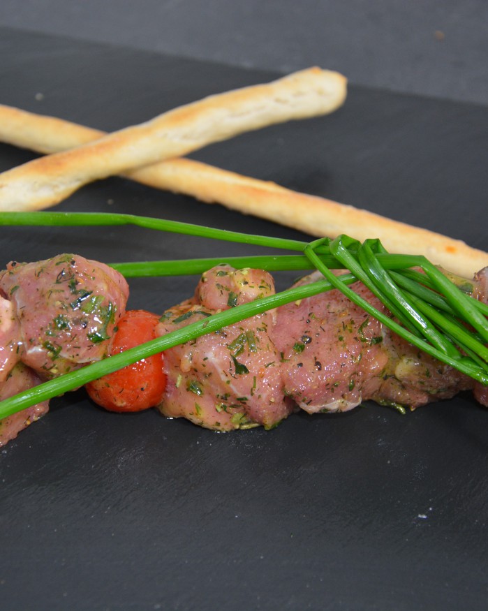 Brochette agneau mariné herbes de provence
