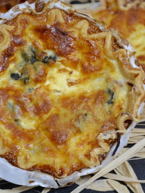 Quiche chèvre/épinards petit modele