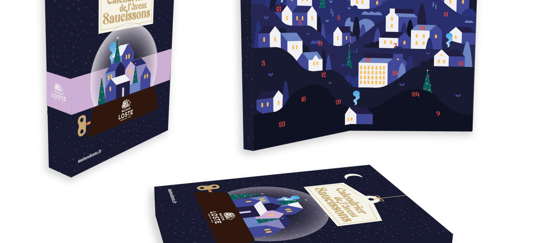 Calendrier de l'avent mini saucissons secs.